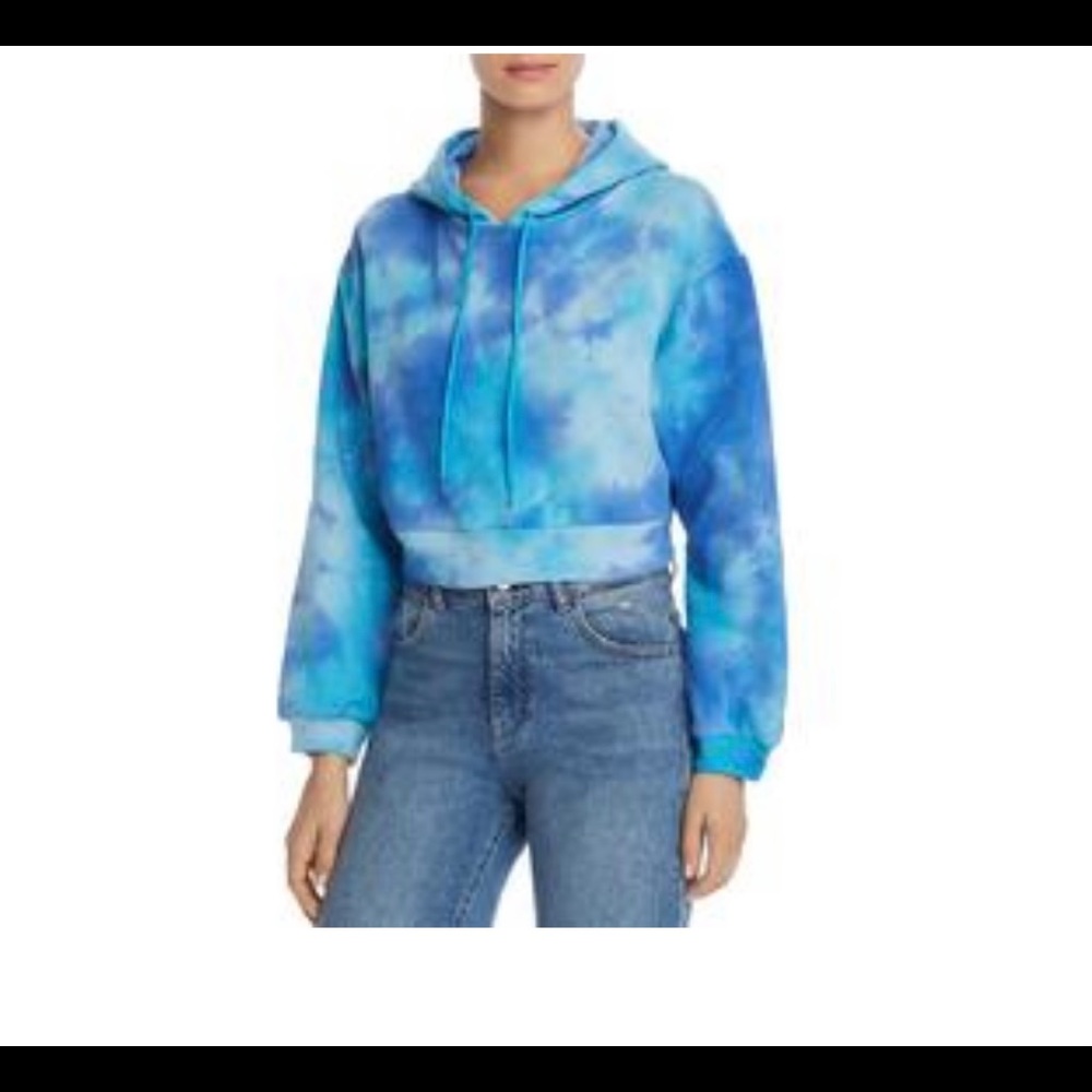 M.N.I Los Angeles Cropped Tie Dye Hoodie - Size Small